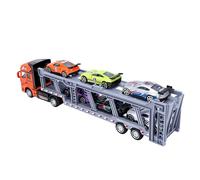 Set di Camion Trasportatori in Lega con 6 Mini Auto Dettagliate per Giochi Fantasiosi Nei Bambini (Tipo 2)