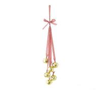 Set di campane in ferro scozzesi vintage per decorazioni stagionali, con dettagli artigianali e suono melodico jingling per un'atmosfera festosa (42 cm)