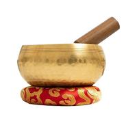 Set di campane tibetane autentiche con legno, realizzate a mano, per meditazione, meditazione e guarigione, per bilanciamento dei chakra, sollievo dallo stress, yoga, benessere spirituale e