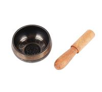 Set di Campane Tibetane, Buddha Resistente Ai Graffi, Bastoncino in Legno di Pesca del Diametro di 8 Cm per una Meditazione più Profonda