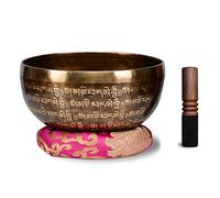 Set di campane tibetane da canto - Campane sonore da meditazione realizzate a mano in Nepal for lo yoga, la guarigione dei chakra, la consapevolezza e il sollievo dallo stress (Colore : 21cm x 10cm)