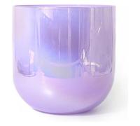 Set di campane tibetane in cristallo, 432 Hz, per meditazione yoga e guarigione del suono, chakra in quarzo, con accenditore acrilico gratuito e O-ring, viola (nota F 7 pollici)