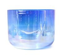 Set di campane tibetane in cristallo, 7 pollici, 440 Hz, con racchetta acrilica gratuita e O-ring, per guarigione del suono, terapia, meditazione, miglioramento dell'energia (Blue,C Note)