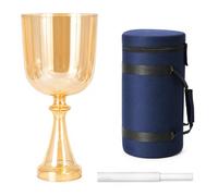 Set di campane tibetane in cristallo da 432 Hz, 15,2 cm, include percussore acrilico e custodia per il trasporto, realizzato in puro cristallo al 99,99% per meditazione e terapia del suono