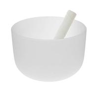 Set di campane tibetane in cristallo di quarzo da 20,3 cm, nota fa, per la musica e la pratica dello yoga, con alta qualità del suono e martello in pelle scamosciata