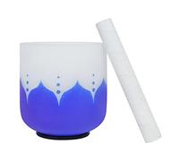 Set di campane tibetane in cristallo smerigliato, 15,2 cm/17,8 cm/20,3 cm, con pelle e O-ring inclusi