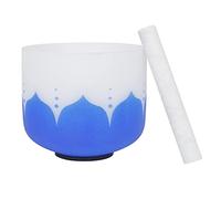 Set di campane tibetane in cristallo smerigliato, 15,2 cm/17,8 cm/20,3 cm, con pelle e O-ring inclusi