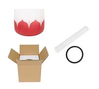 Set di campane tibetane in cristallo smerigliato, 15,2 cm/17,8 cm/20,3 cm, con pelle e O-ring inclusi