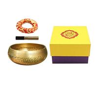 Set di campane tibetane in rame per meditazione buddista, religione, credenza, regalo perfetto, diametro 8,5 cm, 5 pezzi