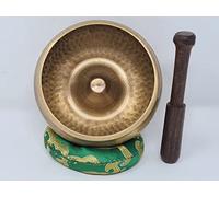 Set di campane tibetane Lingam battute a mano, facili da suonare con il nuovo percussore e cuscino a doppia estremità, crea un suono meraviglioso per la guarigione olistica e la meditazione (Lingam