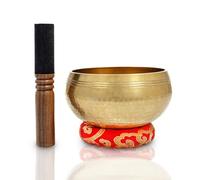 Set di campane tibetane per meditazione, martellate a mano in Nepal, per yoga, meditazione, consapevolezza, guarigione e bilanciamento dei chakra, 15,2 cm