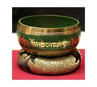 Set Di Campane Tibetane Per Meditazione, Yoga, Guarigione Dei Chakra, Preghiera E Consapevolezza - Campana Sonora Per Meditazione Buddha Da 9,5 Cm Realizzata A Mano In Nepal Con Cuscino Percussore A D