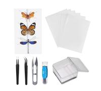 Set di campioni educativi, collezione di farfalle Entomologia,Kit riutilizzabile per tassidermia ed entomologia | Set di campioni regolabili didattici per progetti di biologia