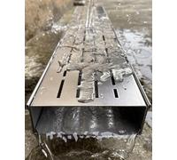 Set di canali di drenaggio in acciaio inossidabile, drenaggi da trincea per una gestione efficace delle acque del cortile e del recinto, soluzione per fognature tempeste