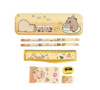 Set Di Cancelleria Capibara - Astuccio Scolastico Con Temperamatite, Da Scrivania Per Animali | Kit Di Scrittura Estetica Per Bambini, Studenti, Aula, Diario, Studio, Appunti, Disegno