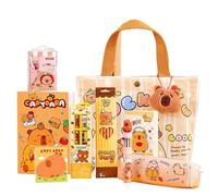 Set Di Cancelleria Capibara - Simpatico Astuccio Càpibara | Aštuccio Per Matite Con Bocca Apribile, Asŧuccio Pèr Penne Kit Peŗ Quaderni Còn Stick Caрybara Materiale Scolastico , P̄er Uso Domesti