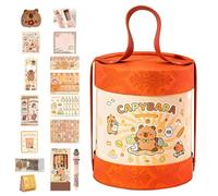 Set di cancelleria Capybara - 1 set regalo per | pochette per matite, souvenir di compleanno, scolastico pratico, adatto per studenti delle elementari, regalo per la giornata delle uova