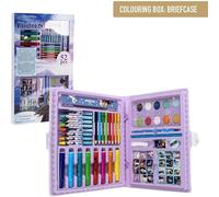 Set di cancelleria colorata Frozen - Astuccio completo con pennarelli, matite colorate e accessori scolastici decorati con Elsa, Anna e Olaf per ragazze che amano disegnare e dipingere, Scatola Frozen