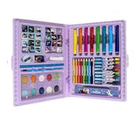 Set di cancelleria colorata Frozen - Astuccio completo con pennarelli, matite colorate e accessori scolastici decorati con Elsa, Anna e Olaf per ragazze che amano disegnare e dipingere, Scatola Frozen