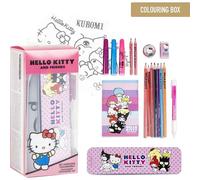 Set di cancelleria colorata Hello Kitty - Astuccio scolastico completo con pennarelli, matite colorate e accessori a tema per ragazze fan del personaggio più tenero di Sanrio, Hello Kitty