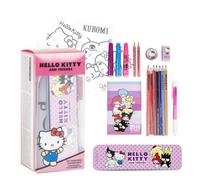 Set di cancelleria colorata Hello Kitty - Astuccio scolastico completo con pennarelli, matite colorate e accessori a tema per ragazze fan del personaggio più tenero di Sanrio, Hello Kitty