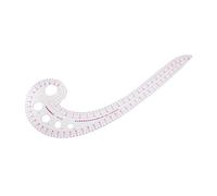 Set di cancelleria con righello curvo francese in plastica trasparente a forma virgola lungo 11,8 pollici