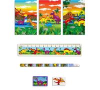 Set di cancelleria con tema dinosauri