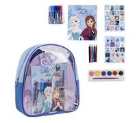 Set di cancelleria e accessori da colorare Disney per bambini con disegni di Frozen, Minnie e Stitch, ideale per colorare, creare lavoretti e fare regali creativi.