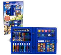 Set di cancelleria e disegni da colorare Paw Patrol in una valigetta - Kit completo per l'arte per bambini con matite, pastelli, acquerelli e adesivi - Regalo creativo per bambini