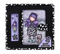SAFTA Unisex Kid's 1086GJ04 Gorjuss Notebook with Marker Set Smitten Kitten, Mul
