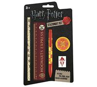 Set di cancelleria Harry Potter, con penna, matita, righello, temperamatite e gomma per cancellare