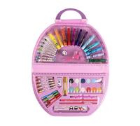 Set di cancelleria Hello Kitty da colorare - 50 pezzi, pennarelli e adesivi | Kit creativo Hello Kitty per bambini per dipingere, decorare e organizzare il materiale scolastico