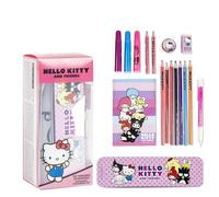 Set di cancelleria Hello Kitty da colorare con pennarelli e accessori | Kit creativo Hello Kitty per bambini per dipingere, decorare e organizzare il materiale scolastico