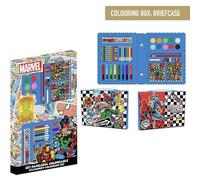 Set di cancelleria Marvel Avengers, valigetta creativa con colori, acquerelli e accessori - Kit scolastico per bambini Avengers con design di supereroi per disegnare e dipingere
