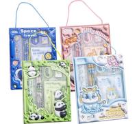 Set Di Cancelleria Per Animali Dei Cartoni Animati, Materiale Di Cancelleria Per Bambini Materiale Scolastico Kawaii Carino Pacchetto Di Cancelleria Per Il Rientro a Scuola Per Ragazze E Ragazzi