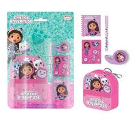 Set di cancelleria per la casa delle bambole di Gabby con mini zaino, quaderno, penna e adesivi - Kit scolastico completo per bambini con accessori per la casa delle bambole di Gabby