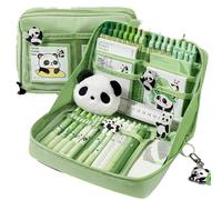 Set Di Cancelleria Set di Articoli di Cartoleria | Design Panda Con Note Adesive Spille Pendenti E Astuccio Completo Per Studenti Ragazzi Bambine
