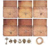 Set di Cancelleria Vintage - 12 Insiemi di Carta da Lettere E Buste, Lettera Antica, Kit per Scrivere (5 Stili)