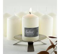 Set di candele a colonna HOFER 50 x 80 mm - Avorio, Crema, Champagne | Durata di combustione extra lunga circa 18 ore | Candele a colonna piccole | Confezione multipla | Set da 10 candele