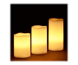 Set di candele a led in cera Candeline decorative Luce calda 12 pz. 15,5 cm