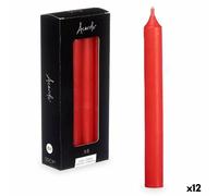 Set di Candele Acorde 126-C-AR Rosso 2 x 2 x 20 cm [12 Unità]