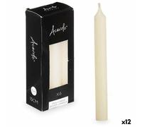 Set di Candele Acorde Crema 2 x 2 x 15 cm 6 x 15 x 4 cm [12 Unità]