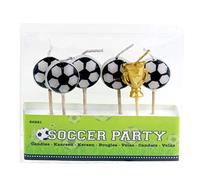 Set di candele calcio - 6 pezzi