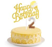 Set di candele di compleanno a forma di gelato, candele colorate numero 2 per torta, decorazioni per 2° compleanno per ragazzi, decorazioni per torte dolci per ragazzi e ragazze, forniture per feste a