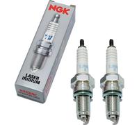 Set di candele NGK 2x IJR8B9 Candela all'iridio soppressa, filettatura lunga 19,0 mm Ø 12,0 mm esagono 18,0 mm, distanza tra gli elettrodi 0,90 mm, potere calorifico 8, dado di raccordo SAE fisso, 487