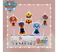 Set di candele PAW Patrol - Simpatiche figure di cani cartoni animati per torte di compleanno dei bambini! Adorabili candele a forma di cani della pattuglia in stile anime, perfetti accessori per la d