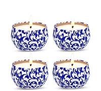 Set di candele profumate 4 lattine Set, Pure Natural Soybean Citronella cera, candele di latta da 2,5oz, regali di compleanno della festa della mamma
