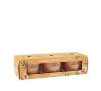 Set di candele votive in vetro Tropica l Breeze 3 x 0,45 kg