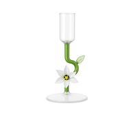 Set di candelieri a forma di fiore e uccello, realizzati a mano, in vetro borosilicato, con base ampia e stabile, resistente al calore e infrangibile, decorazione romantica per la tavola della casa