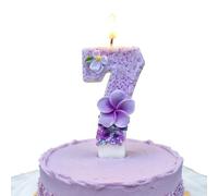 Set di candeline con numeri di compleanno - Decorazioni per torte con paillettes, per feste dal design floreale, Numeri decorativi ṕer topper p̀er torta Elegante finitura scintillante, Set ďi